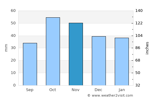 Şenkaya average rain in November