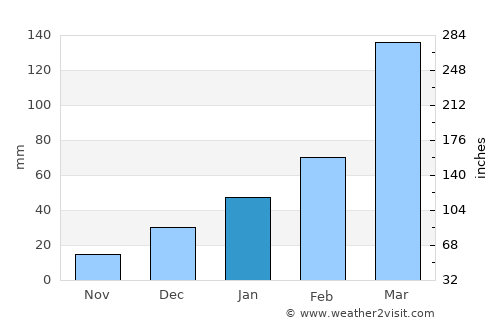 Sertânia average rain in January