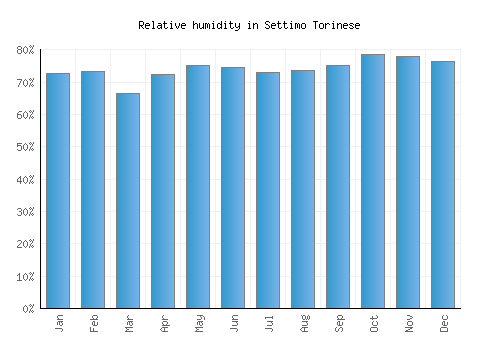 Settimo Torinese relative humidity averages