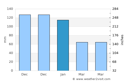 Seydişehir average rain in January
