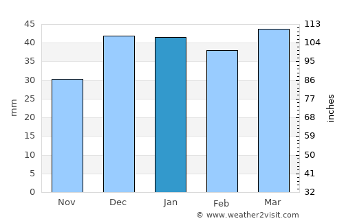 Shahre Jadide Andisheh average rain in January