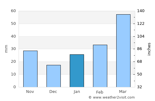 Shambu average rain in January