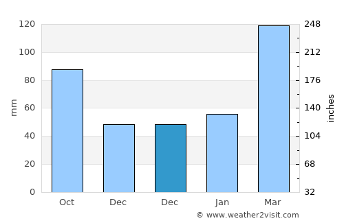 Shamen average rain in December