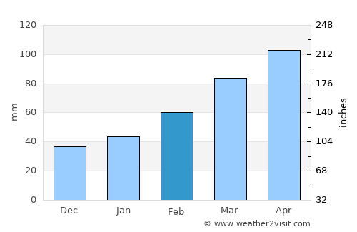 Shanghai average rain in February