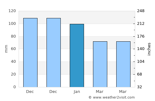 Shannon average rain in January