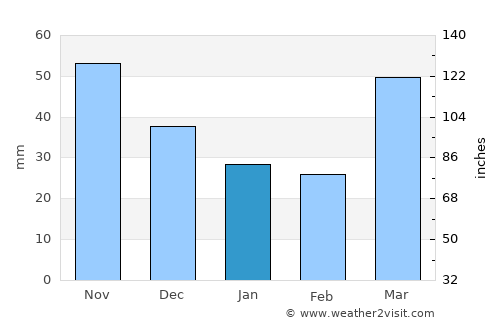 Shawano average rain in January