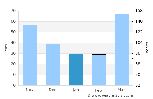 Shawnee average rain in January