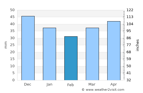 Shchomyslitsa average rain in February