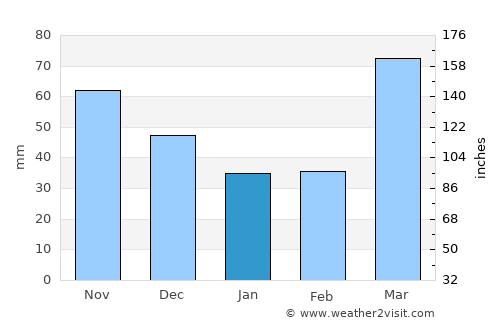Shelbyville average rain in January