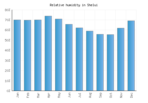 Shelui relative humidity averages