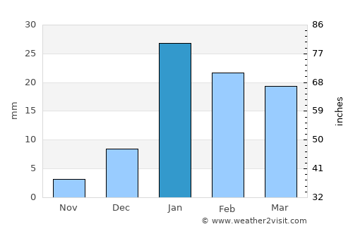 Shergarh average rain in January