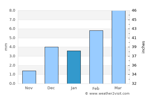 Shikārpur average rain in January