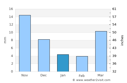 Shimanovsk average rain in January