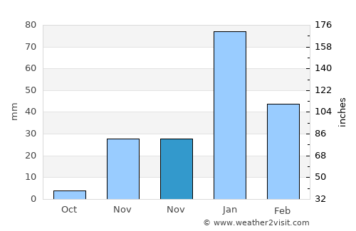 Shīrāz average rain in November