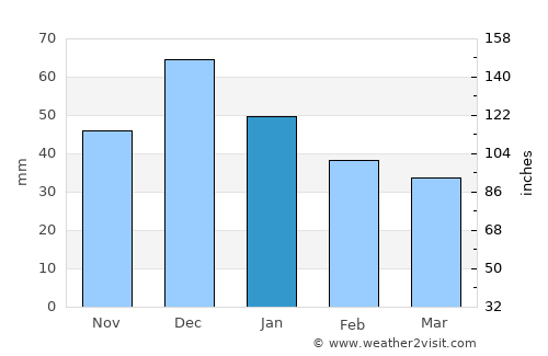 Shirochanka average rain in January