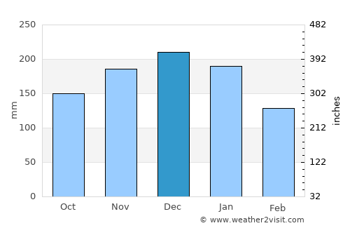 Shirone average rain in December