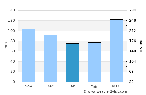 Shoals average rain in January