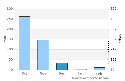 Shoranūr average rain in December