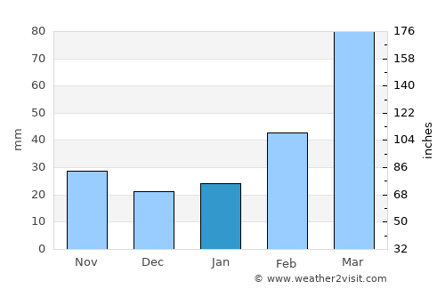 Sibsāgar average rain in January