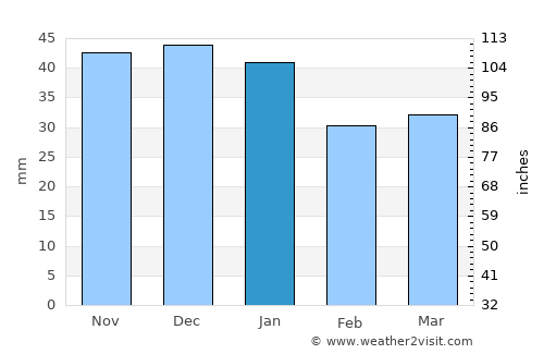 Şieuţ average rain in January