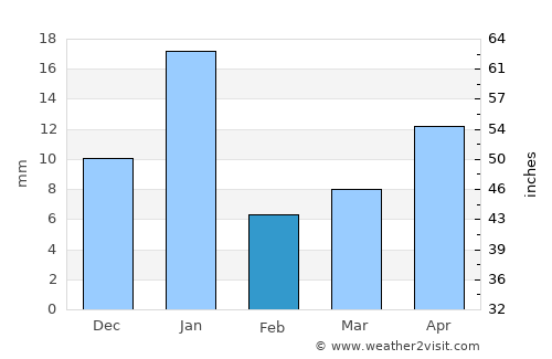 Silao average rain in February