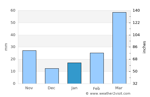 Silapathar average rain in January