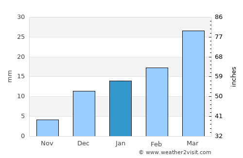 Sillānwāli average rain in January