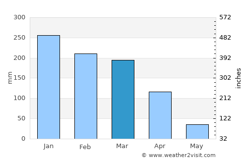 Silvânia average rain in March