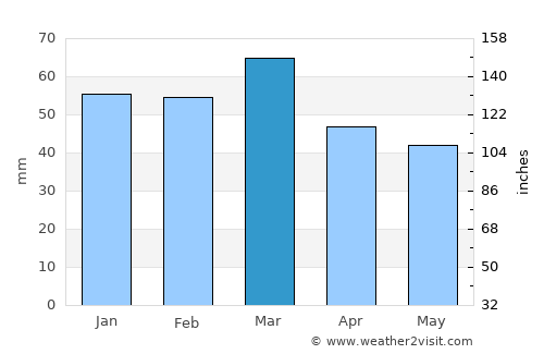 Silverton average rain in March