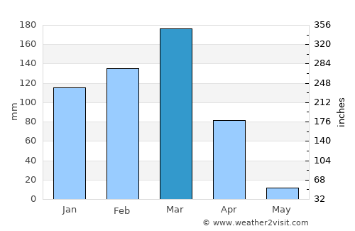 Simplício Mendes average rain in March