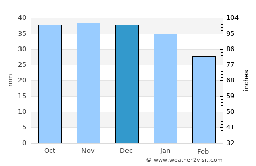Şincai average rain in December