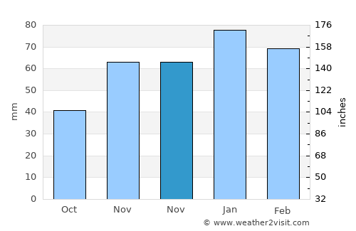 Sincik average rain in November