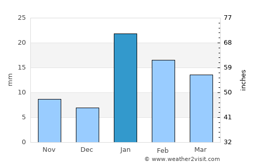 Singrauli average rain in January