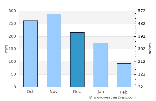 Sinonoc average rain in December