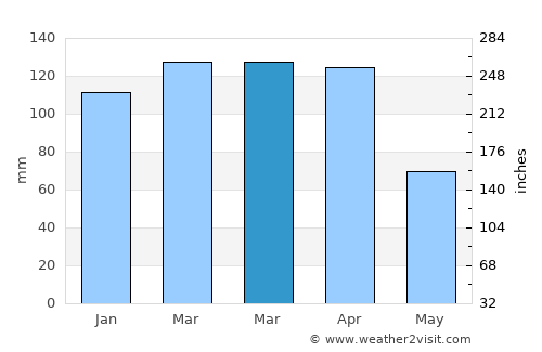 Şırnak average rain in March