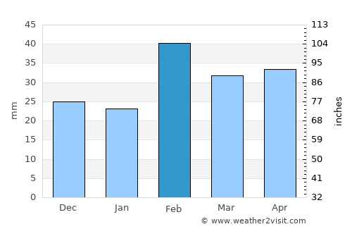 Şirvan average rain in February