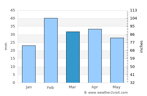 Şirvan average rain in March