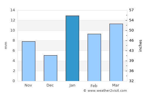 Sītāmarhi average rain in January