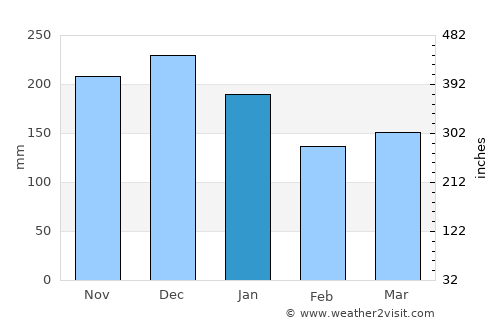 Skei average rain in January
