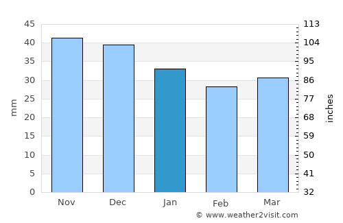 Skierniewice average rain in January