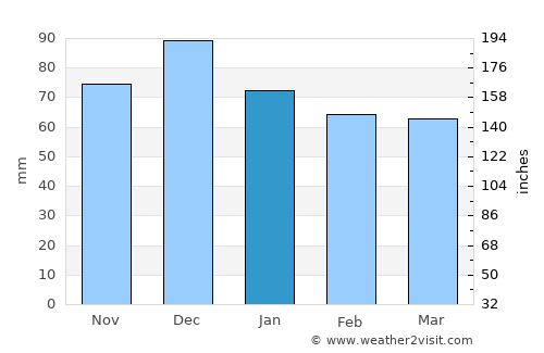 Smolyan average rain in January
