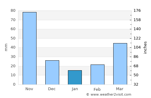 Socha Viejo average rain in January