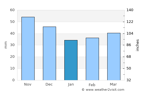 Sofia average rain in January