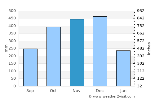 Sogod average rain in November