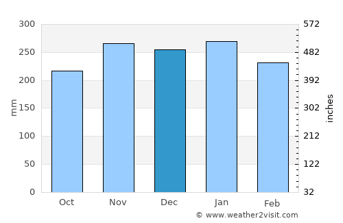 Solok average rain in December