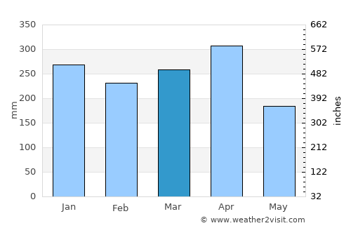 Solok average rain in March