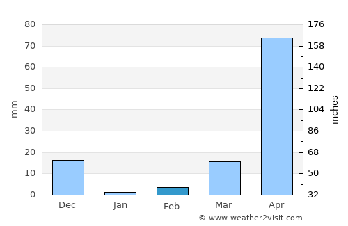 Somvārpet average rain in February
