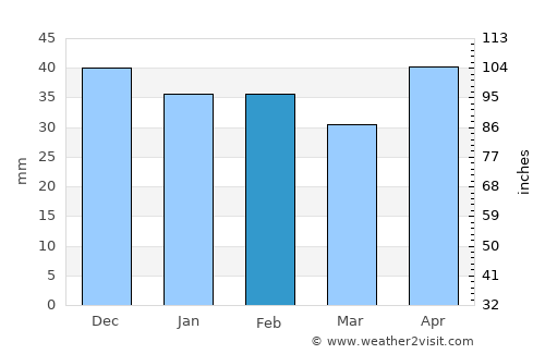 Soroca average rain in February