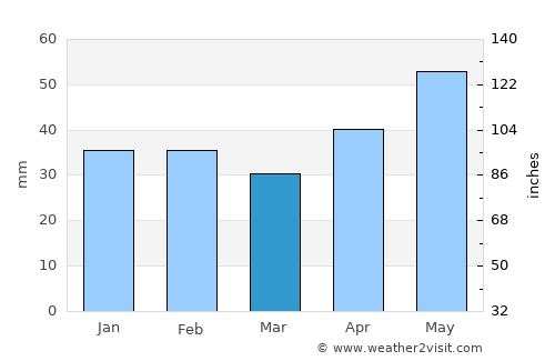 Soroca average rain in March