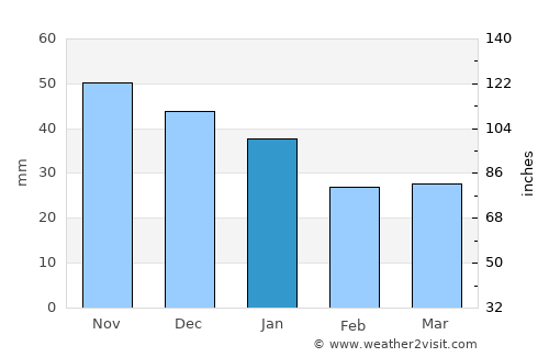 Sosnogorsk average rain in January